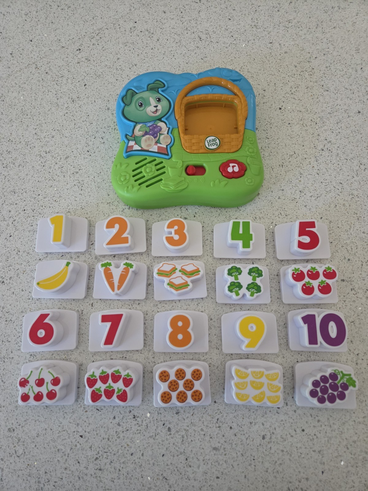 Leap Frog Scout Dog Fridge Numbers Food Magnetic Set Complete Tested Works
