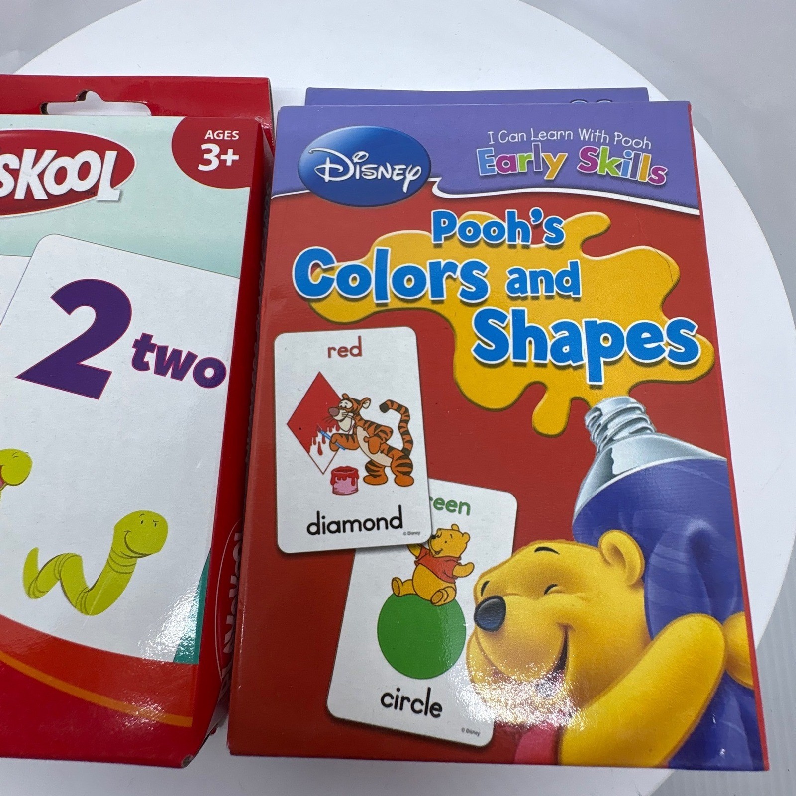Playskool Numbers & Disney Winnie the Pooh Colors Shapes Flash Cards Set of 2