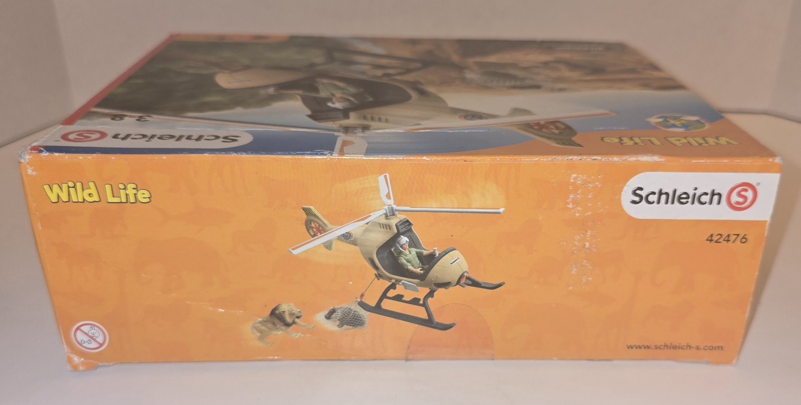 New Schleich Wildlife Animal Rescue Helicopter 8 pc set with Lion and Hippo Fig