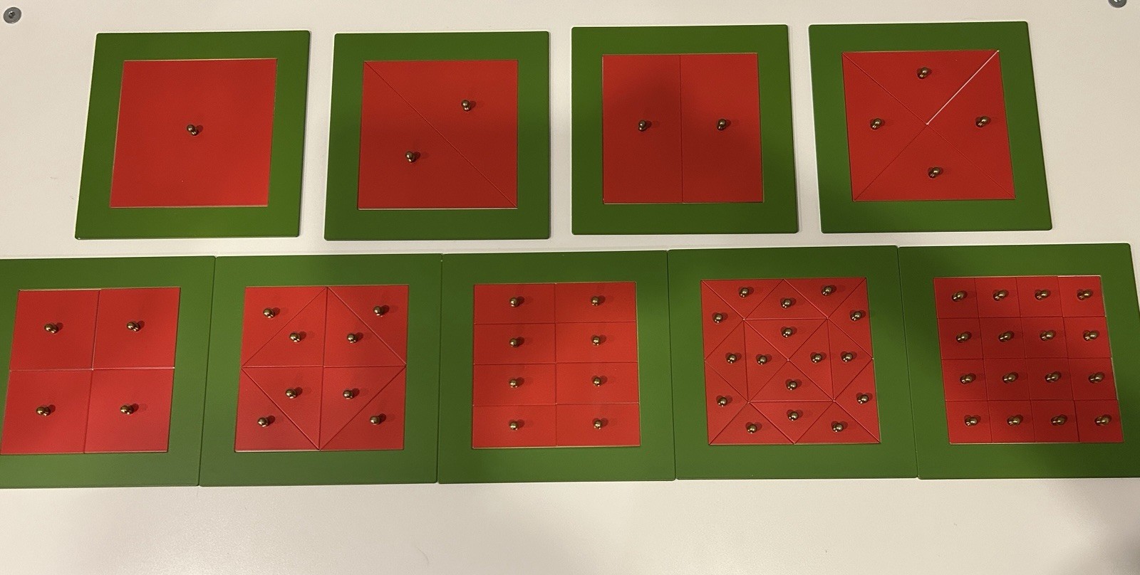 Montessori Metal Squares Elementary Math Fractions Geometry Figures