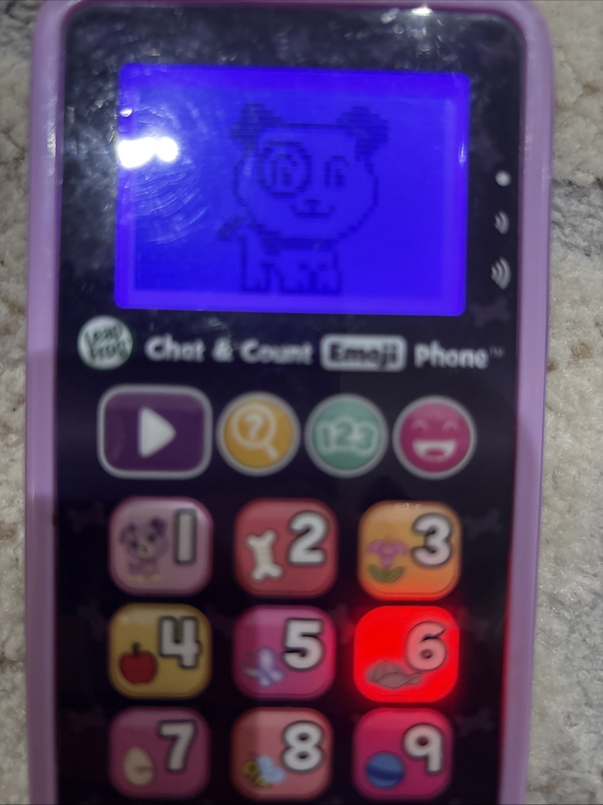 LeapFrog Chat and Count Emoji Phone, Violet, Pretend Play Toy for Kids