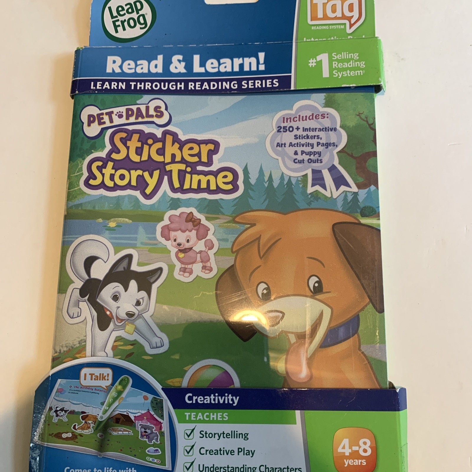 Leap Frog LeapReader Read & Learn Interactive Book PET PALS STICKER STORY TIME