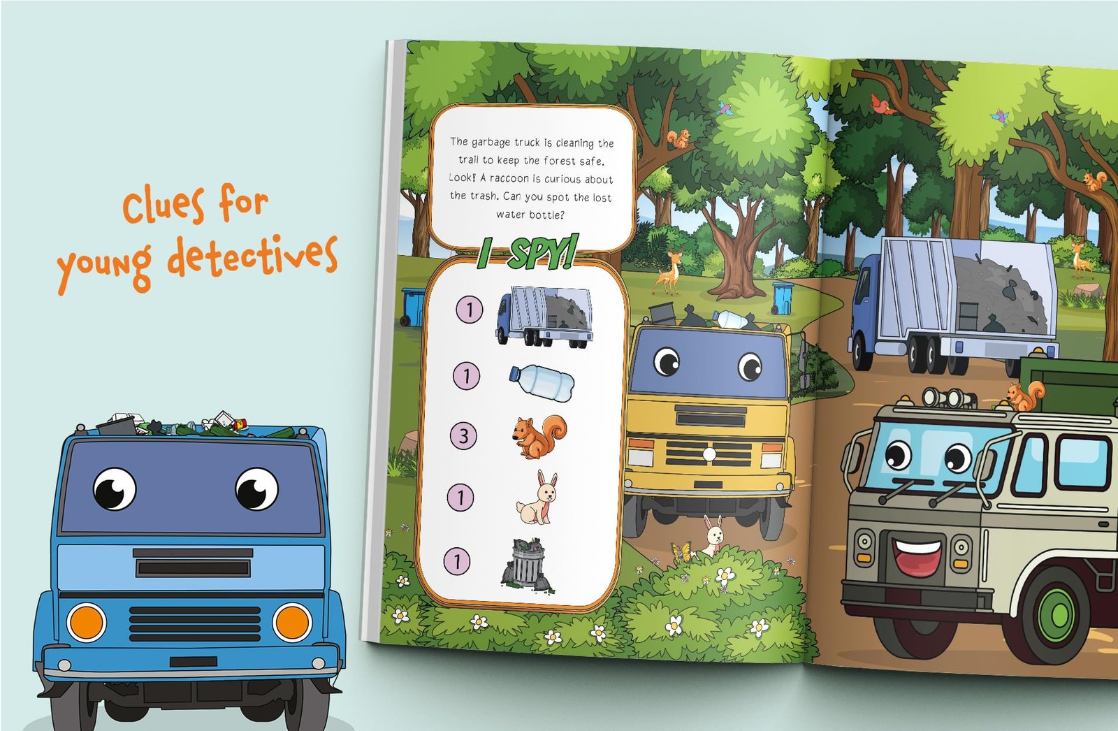 I Spy Garbage Trucks: Spot Trash Trucks Cleaning Up the Town! A Cute Search…
