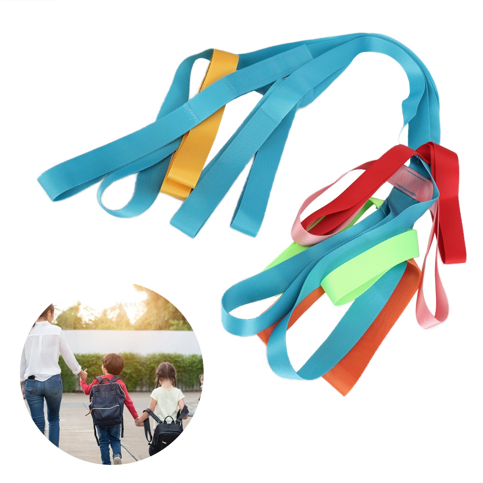 Kids Walking Rope AntiLost Colorful Handles Children Safety Line Rope For Presch
