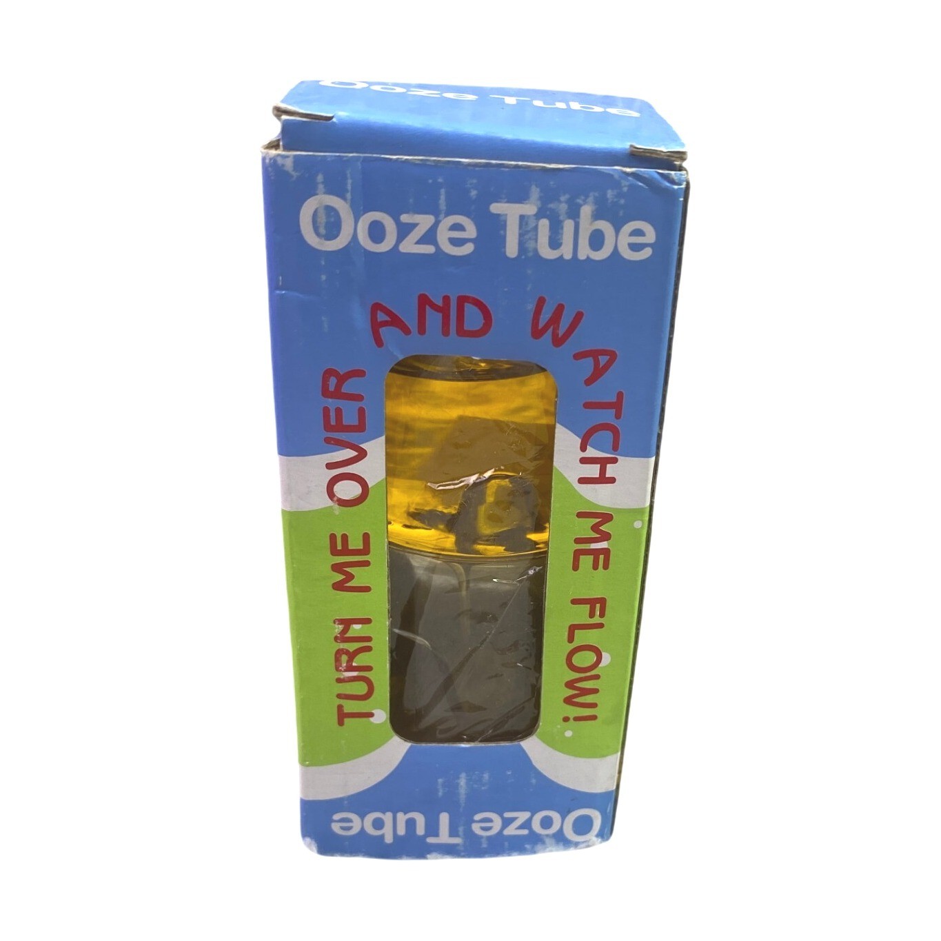 Ooze Tube TG7002 Yellow Liquid Motion Hourglass Desk Toy Stress Relief Sensory