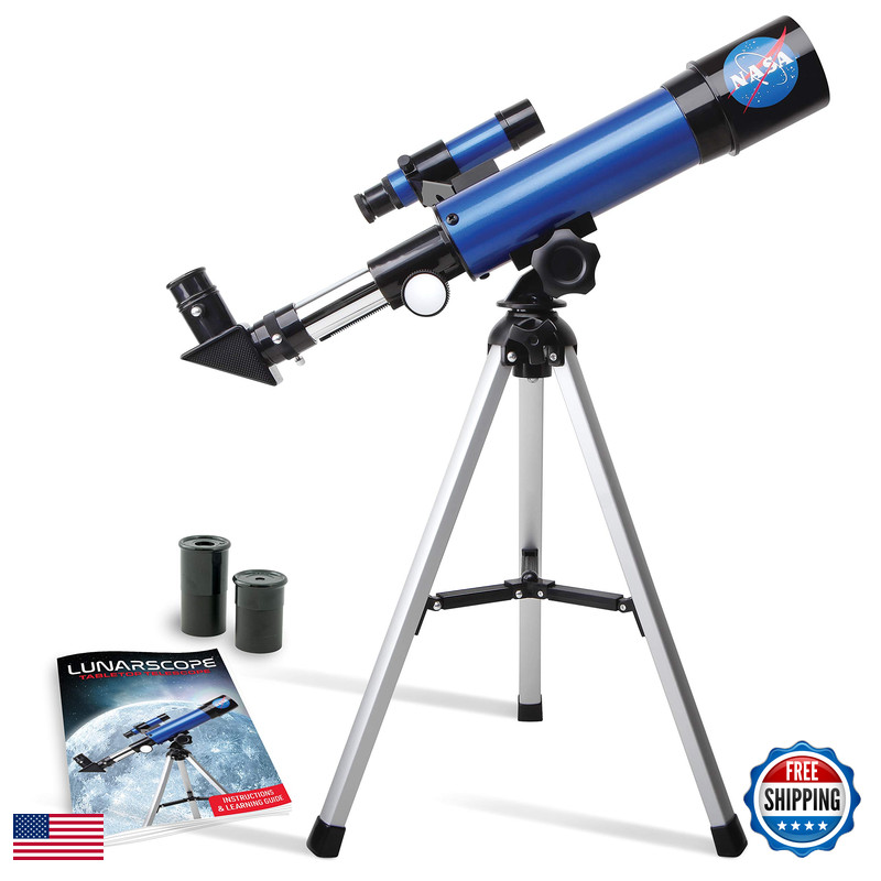 Blue Marble Nasa Lunar Telescope For Kids 90X Magnification Includes Two