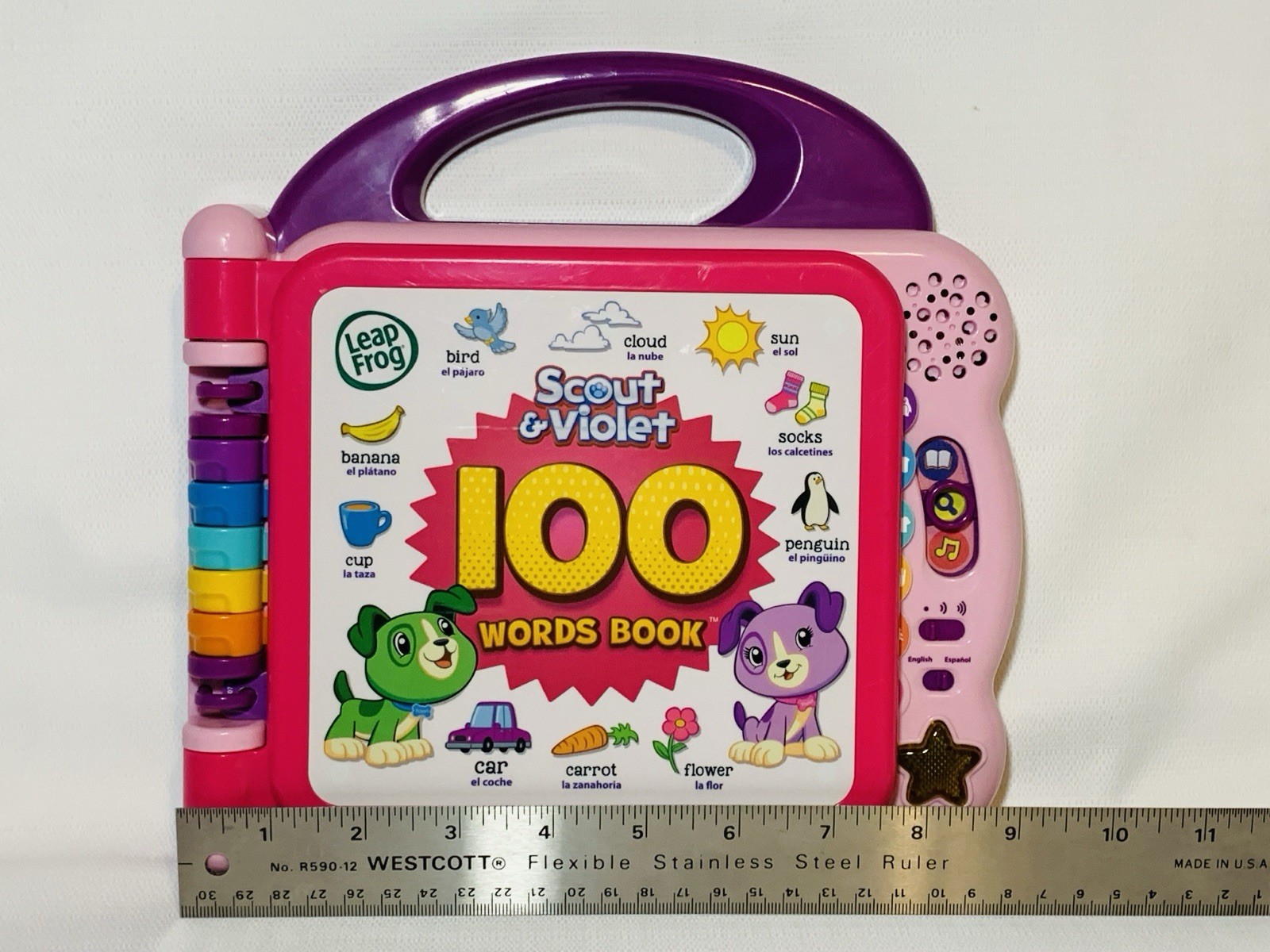 LeapFrog Scout & Violet 100 Words Book – Bilingual English/Spanish Learning Toy