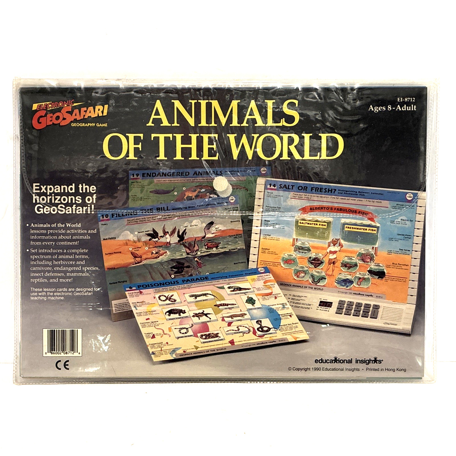Vintage GeoSafari Animals of the World Learning Game Homeschool Complete Cards