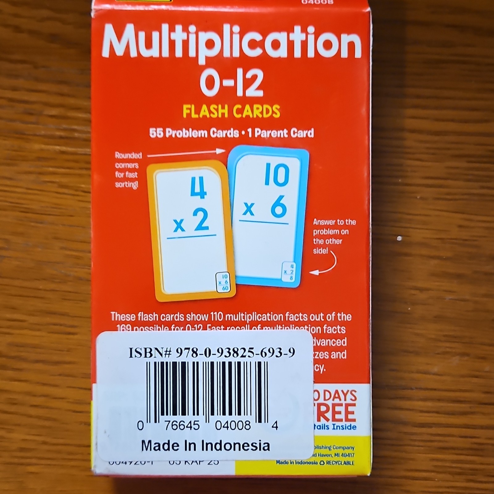 School Zone Multiplication 0-12 Flash Cards Ages 8 and Up, Age Level 8-11 Years