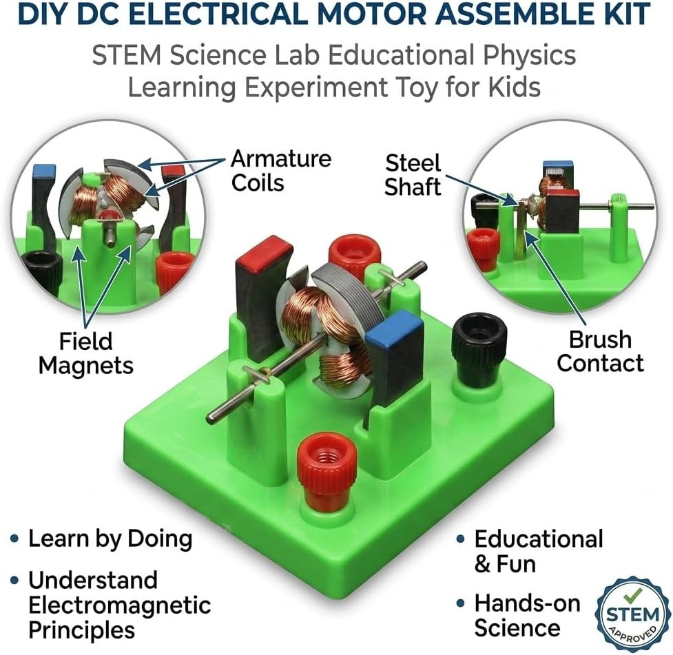 DIY DC Electrical Motor Assemble KIT – STEM Science Lab Educational Physics Lear