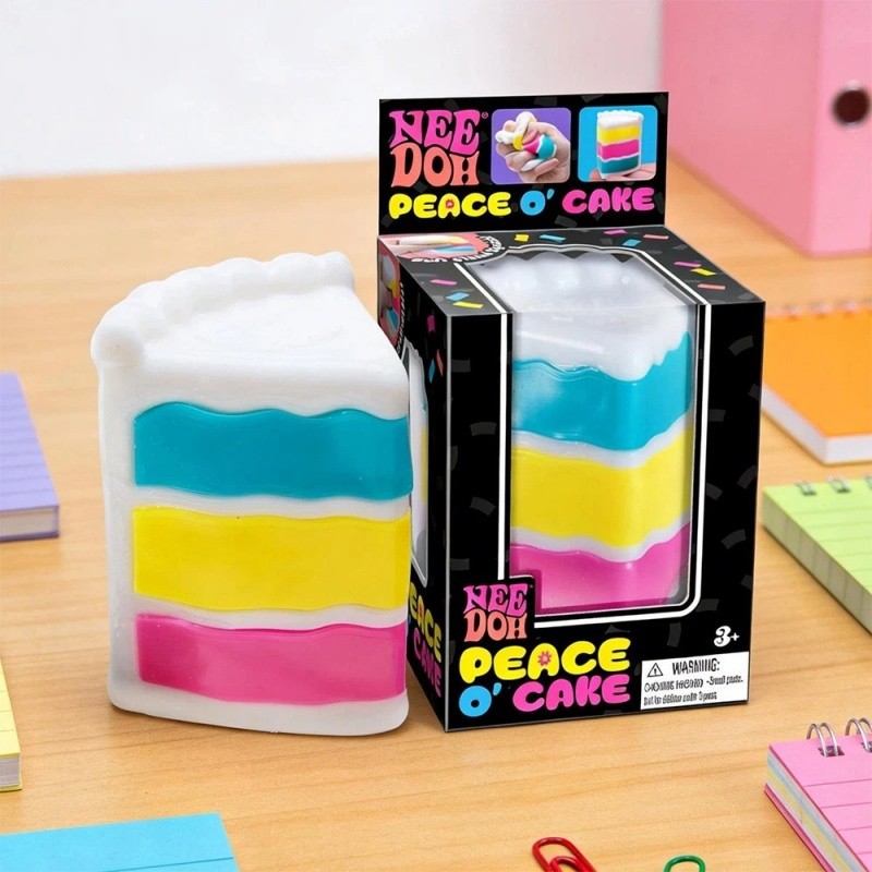 NeeDoh Peace O’ Cake Nice Cube Ball Stress Relief Sensory Toy Fight Toy Kid Gift
