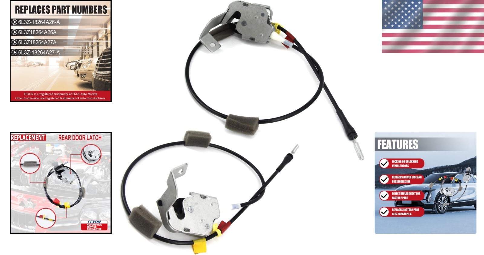 Ford F150 Rear Door Latch Set Left Right