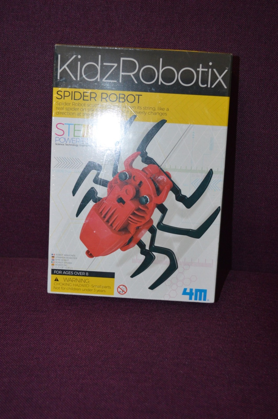 Toysmith Kidz Robotix Spider Robot ~ STEM ~ Climbs Its String – New Sealed SH