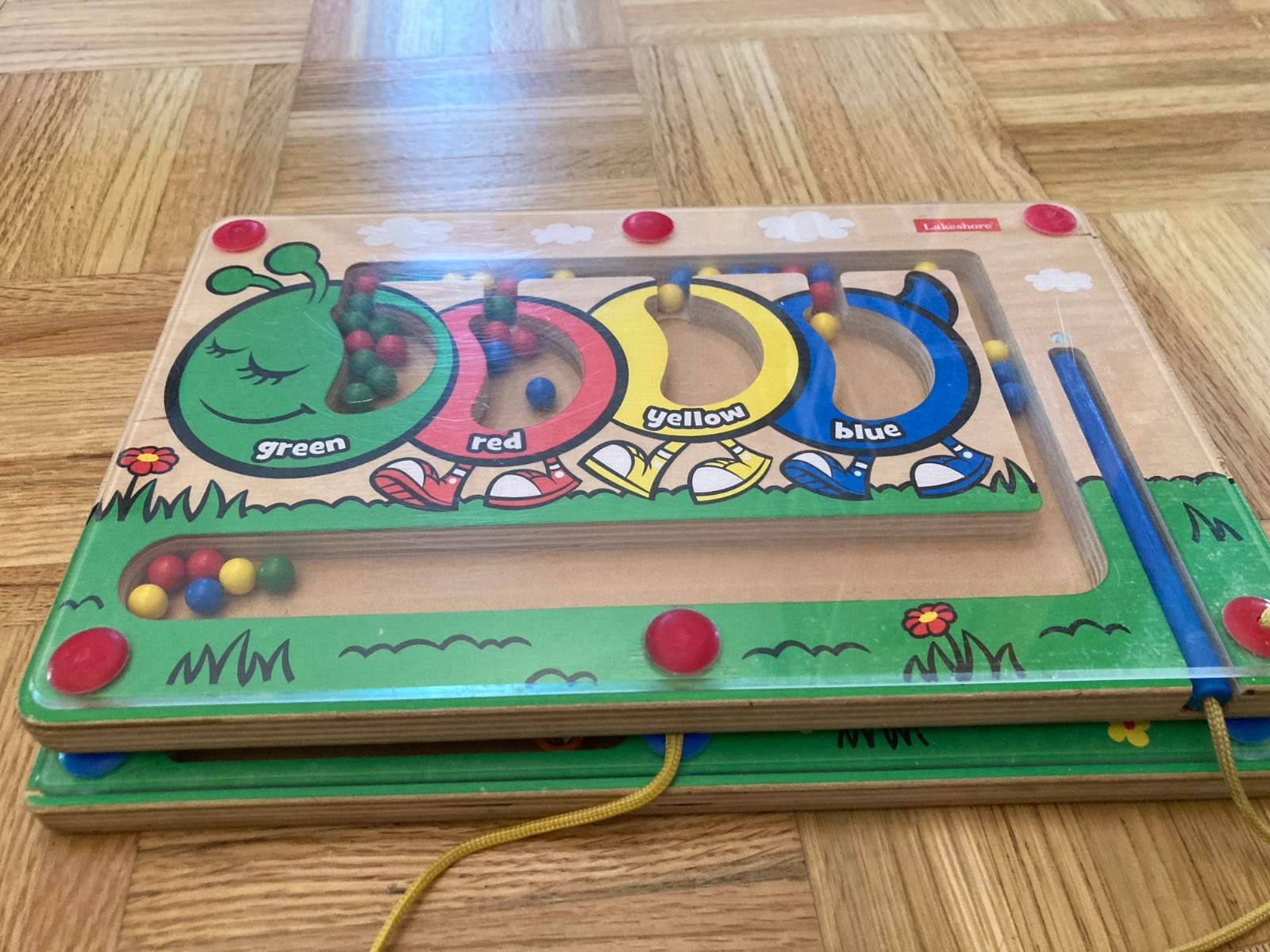 Lakeshore Learning Color Caterpillar & Counting Train Magnetic Wooden Maze