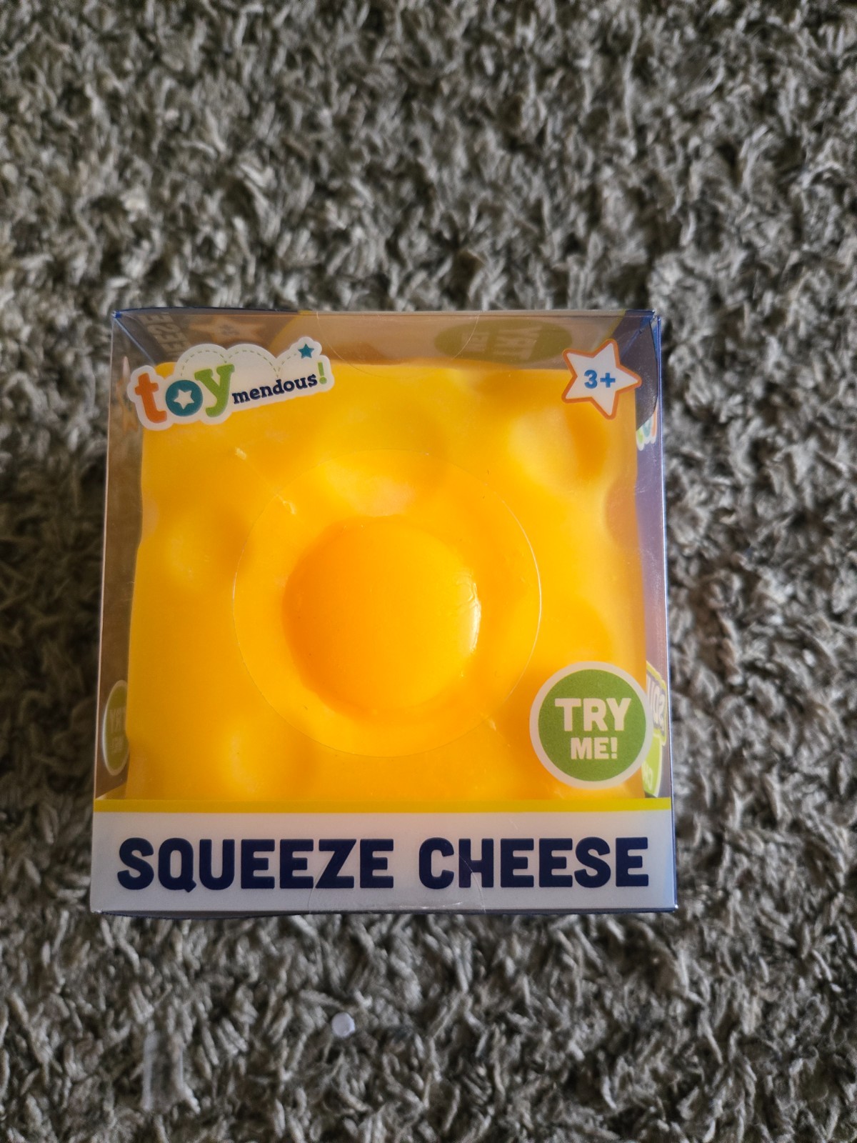 Toymendous Squeeze Cheese Tactile Squeeze Toy Yellow SQUEEZE CHEESE Age 3+