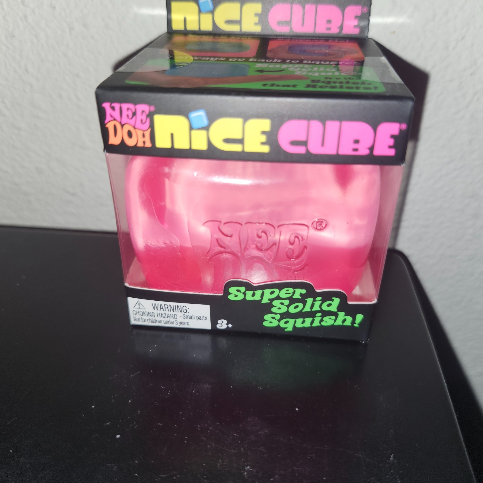 Schylling NeeDoh Nice Cube Super Solid Squish Pink Toy, FAST SHIPPING!