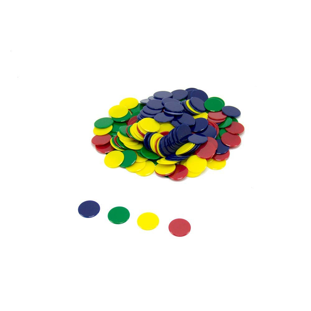 Plastic Solid Bingo Chips, Chips for Games, Counting Manipulatvies, Game Chips,
