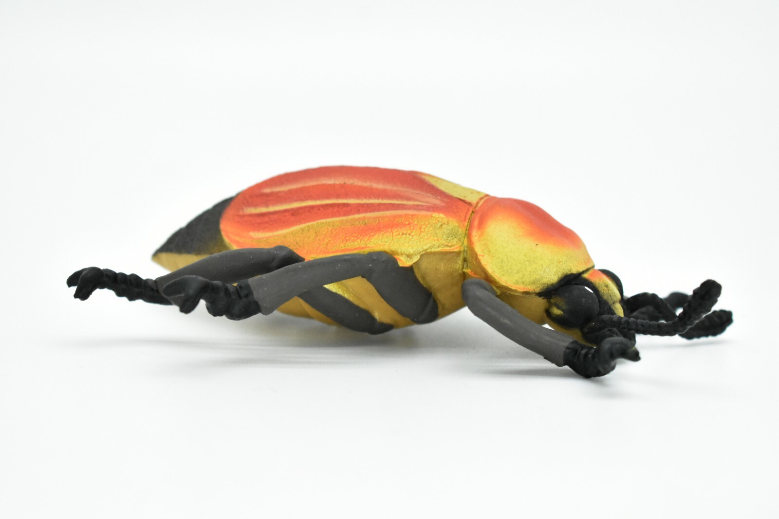 Beetle, June Bug, Red and Yellow, Very Nice Rubber Replica 5″ – F2067 B133