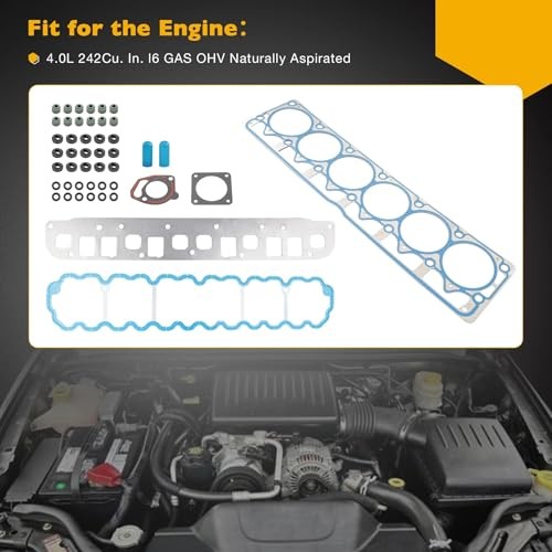 Engine Cylinder Headgasket Set with Valve Cover Gasket, Compatible with