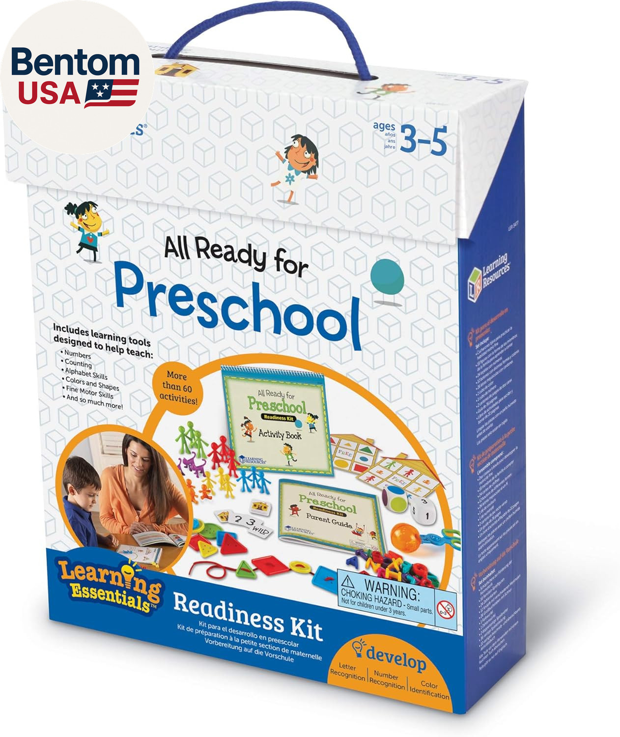 All Ready for Preschool Readiness Kit – 60 Activities Set, Ages 3+, Kindergartne