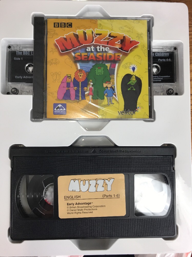 BBC Muzzy Spanish Video Language Course 5 VHS 1 CD 2 Cassettes Vocabulary Books