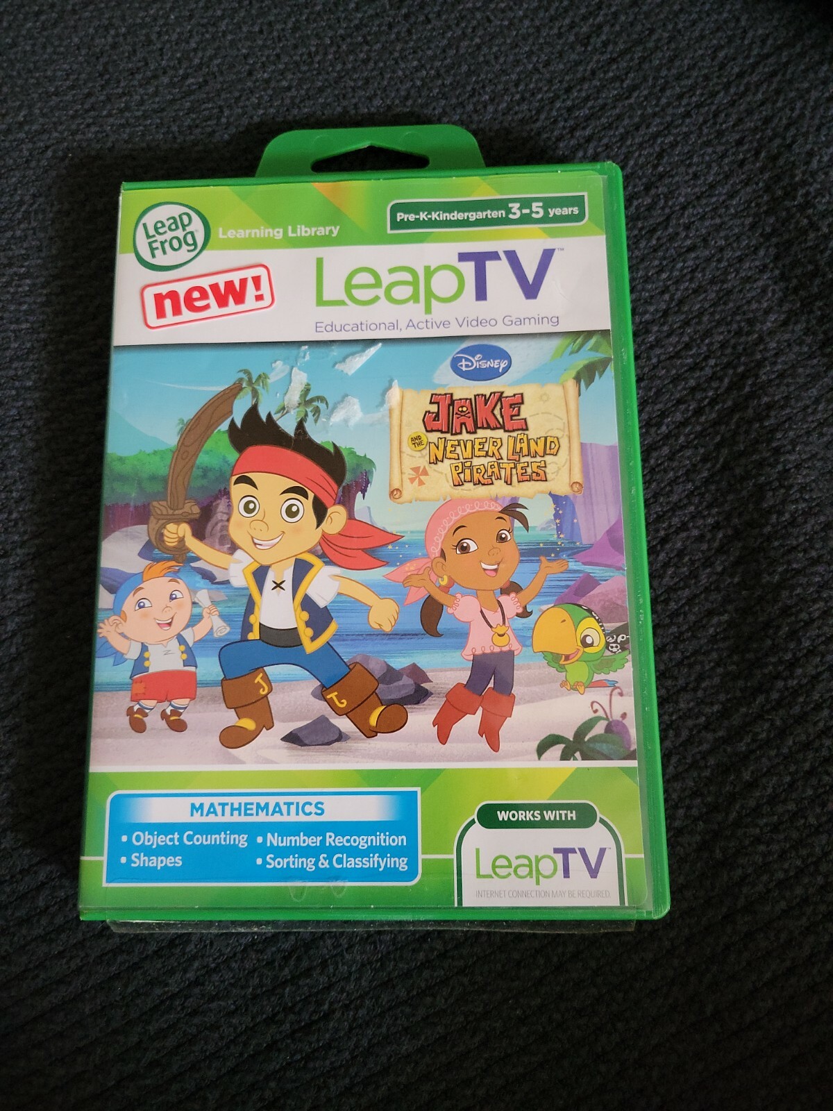 LEAP FROG LEAP TV Video Game Cartridge, DISNEY’S JAKE & THE NEVERLAND PIRATES
