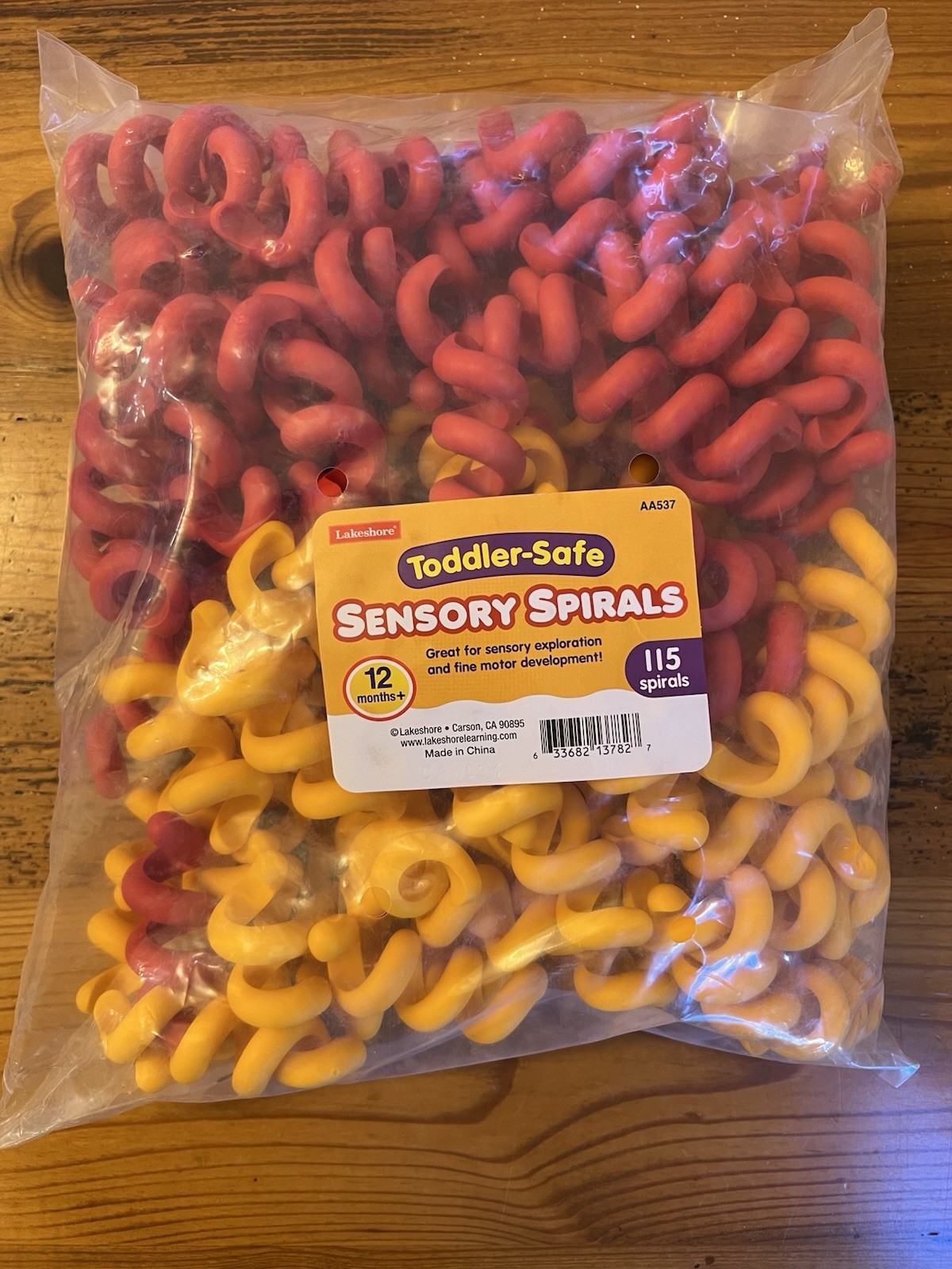 Lakeshore Learning 115 Sensory Spirals Red And Yellow Tactile Shapes New In Bag