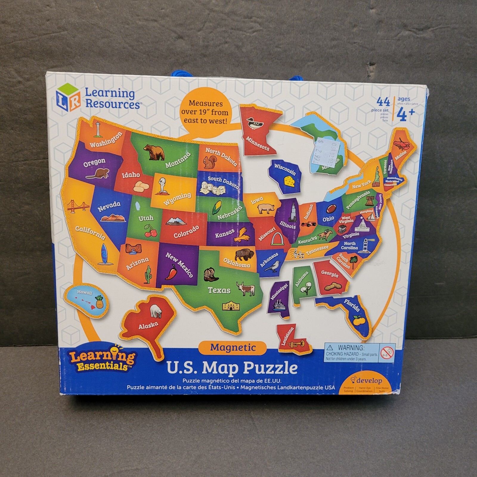 Learning Resources Magnetic US Map Puzzle Fun Geography for Kids United States