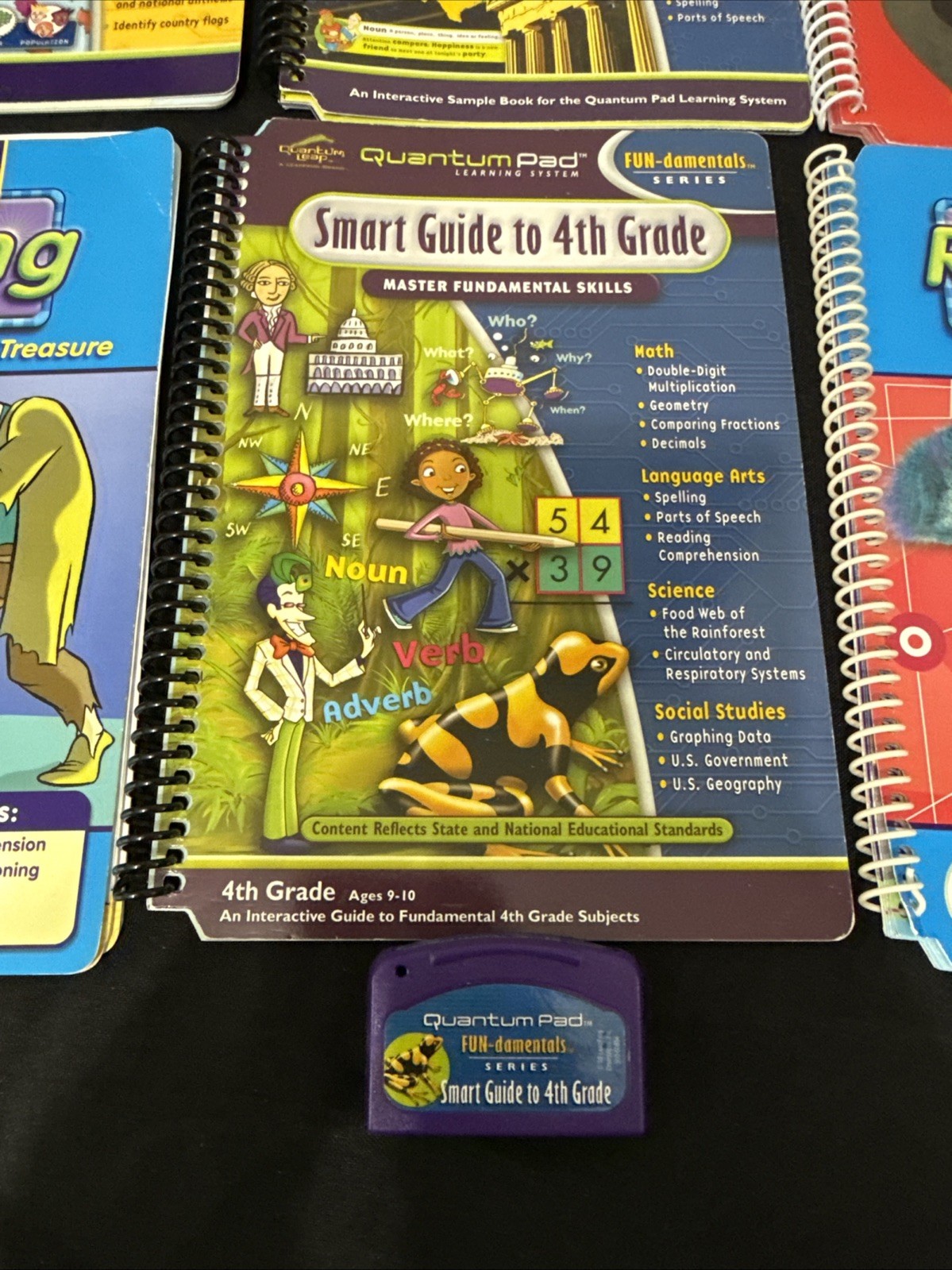 Lot 11 Cartridges & Books LeapPad Plus Writing Bag Grades 1-3