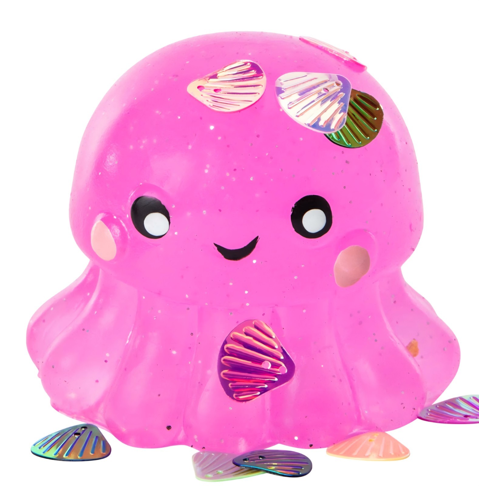 Taba Squeez NINA Pink Jellyfish Squishy, Series 1 w/ Jelly Fish and Sequin Pack