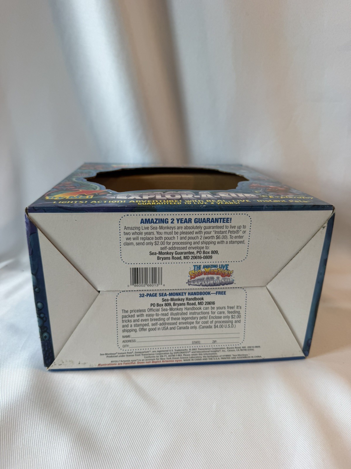 Vintage The Amazing Live Sea Monkeys EXPLOR-A-SUB Kit 2001 Exploratoy NOS RARE