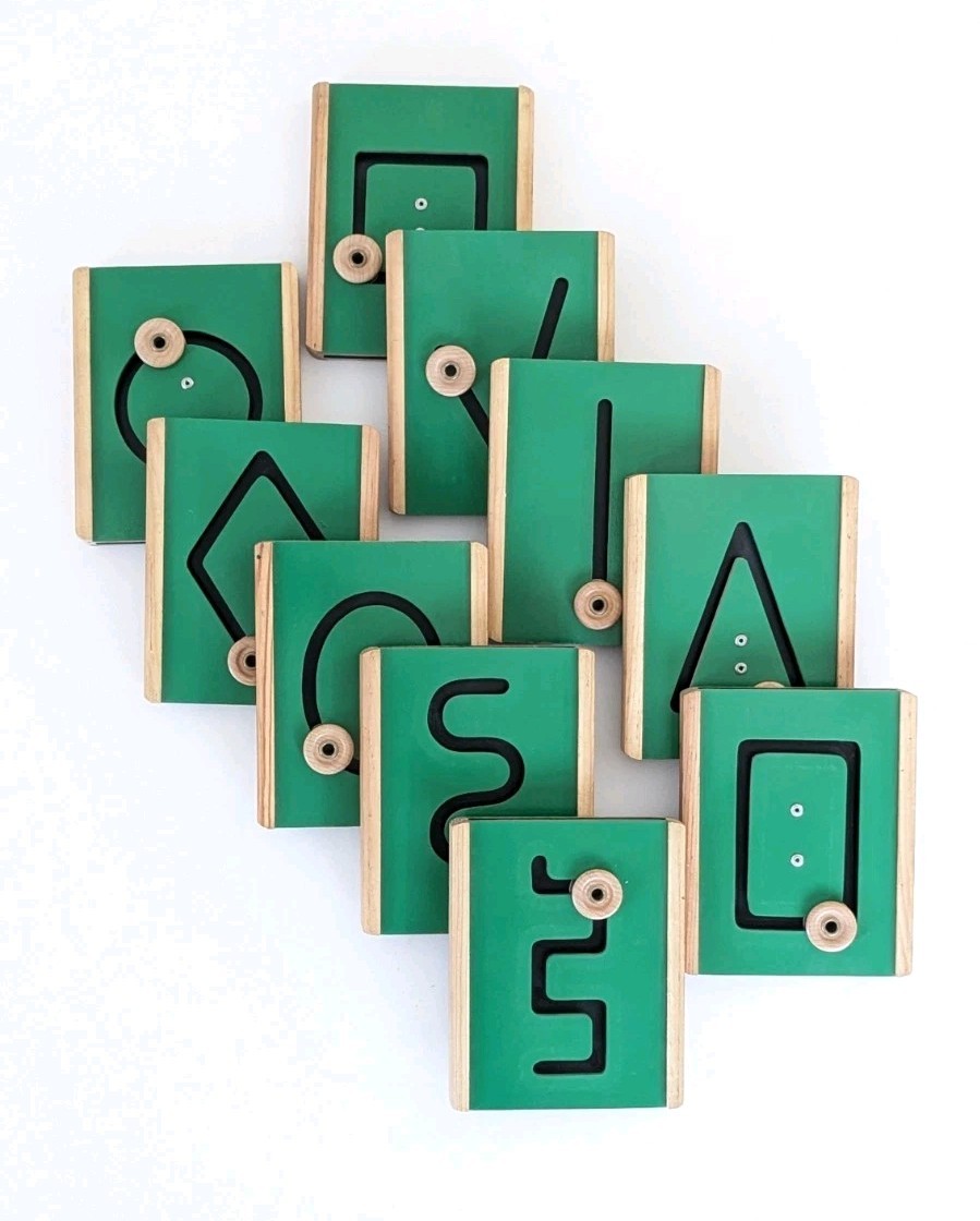 TAG Think And Grow Motor Shapes Set Wood Montessori Style Learning Toy Preschool