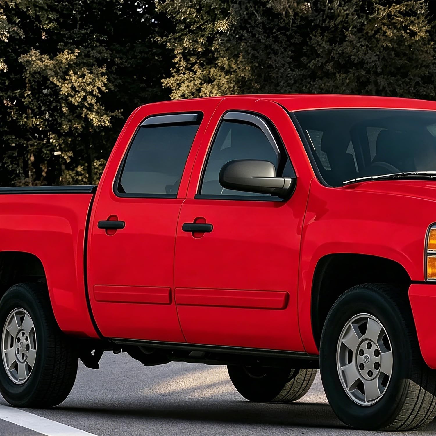 in-Channel Window Rain Guards for Trucks Chevy Silverado/GMC Sierra 1500 2500…