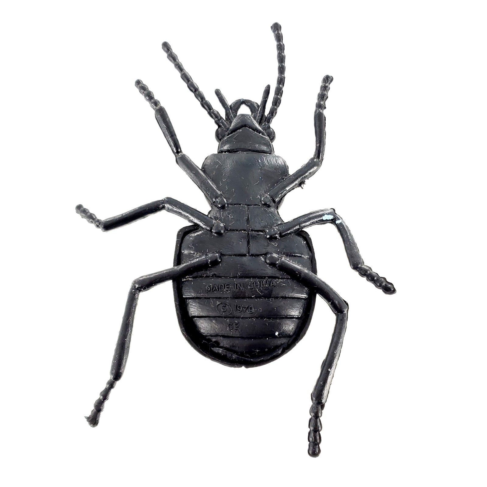 Vintage 1979 Green Rubber Plastic Beetle Insect Bug Toy Figure