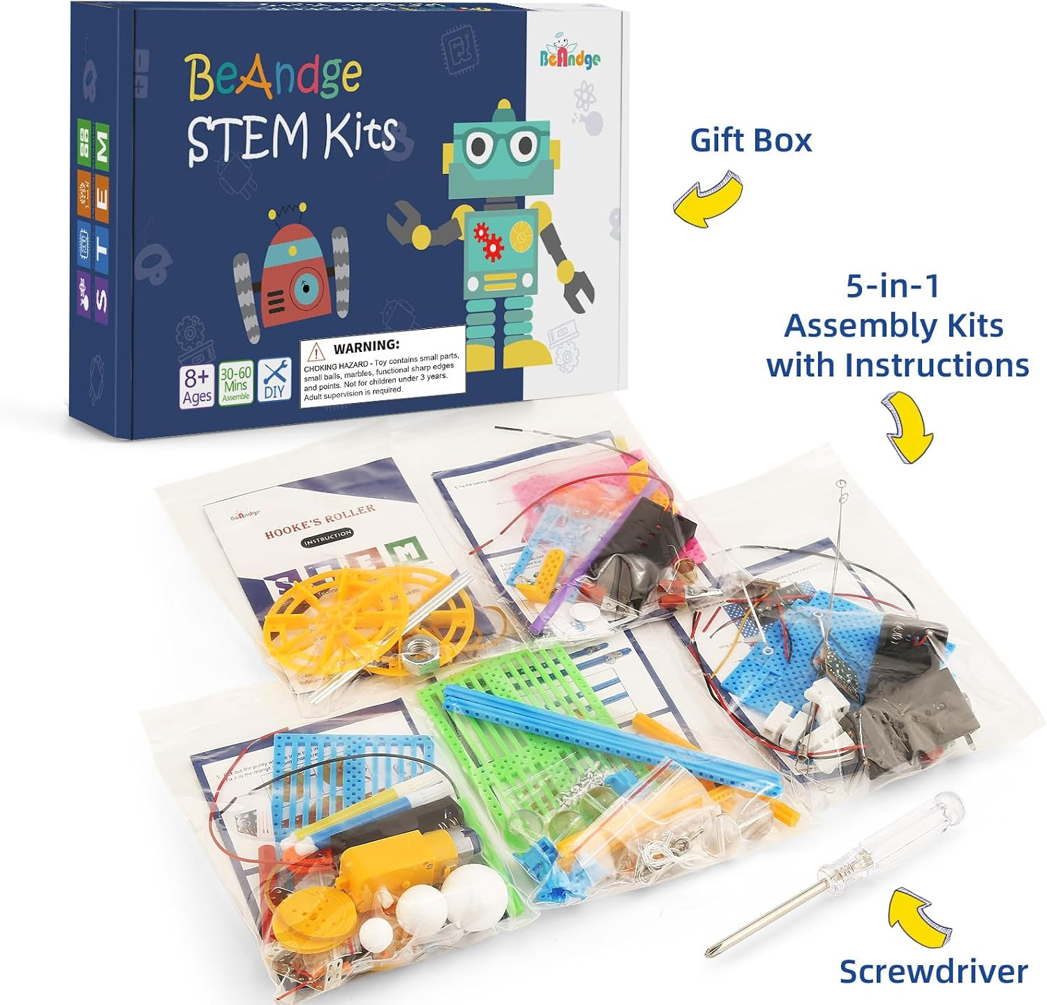 STEM Science Kits for Kids Age 8-12 Boys Activities Robot Building Kit 6-8 Girls