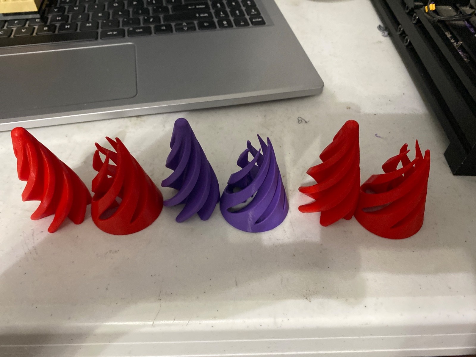 3D Printed Fidget Big 4-5 inches Satisfying Spiral Red or purple
