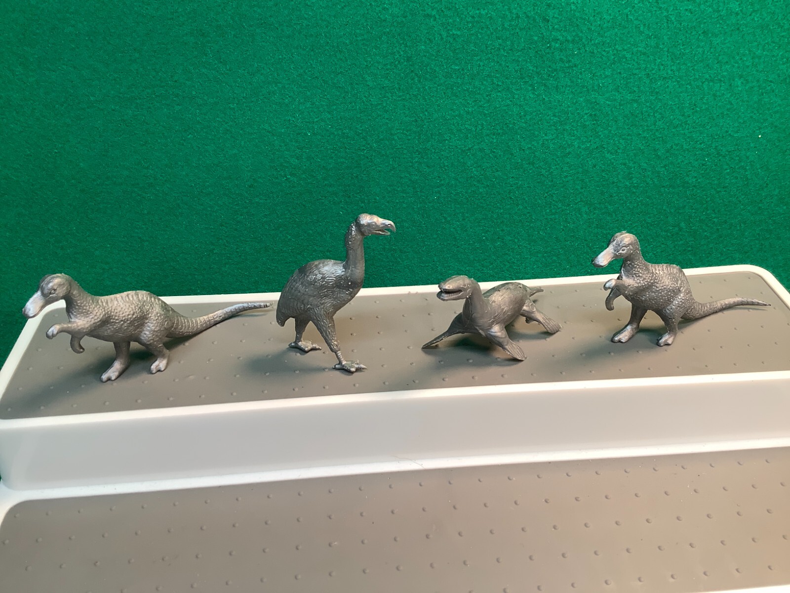 MPC Silver Dinosaurs Vintage 1960s Plastic Prehistoric Playset