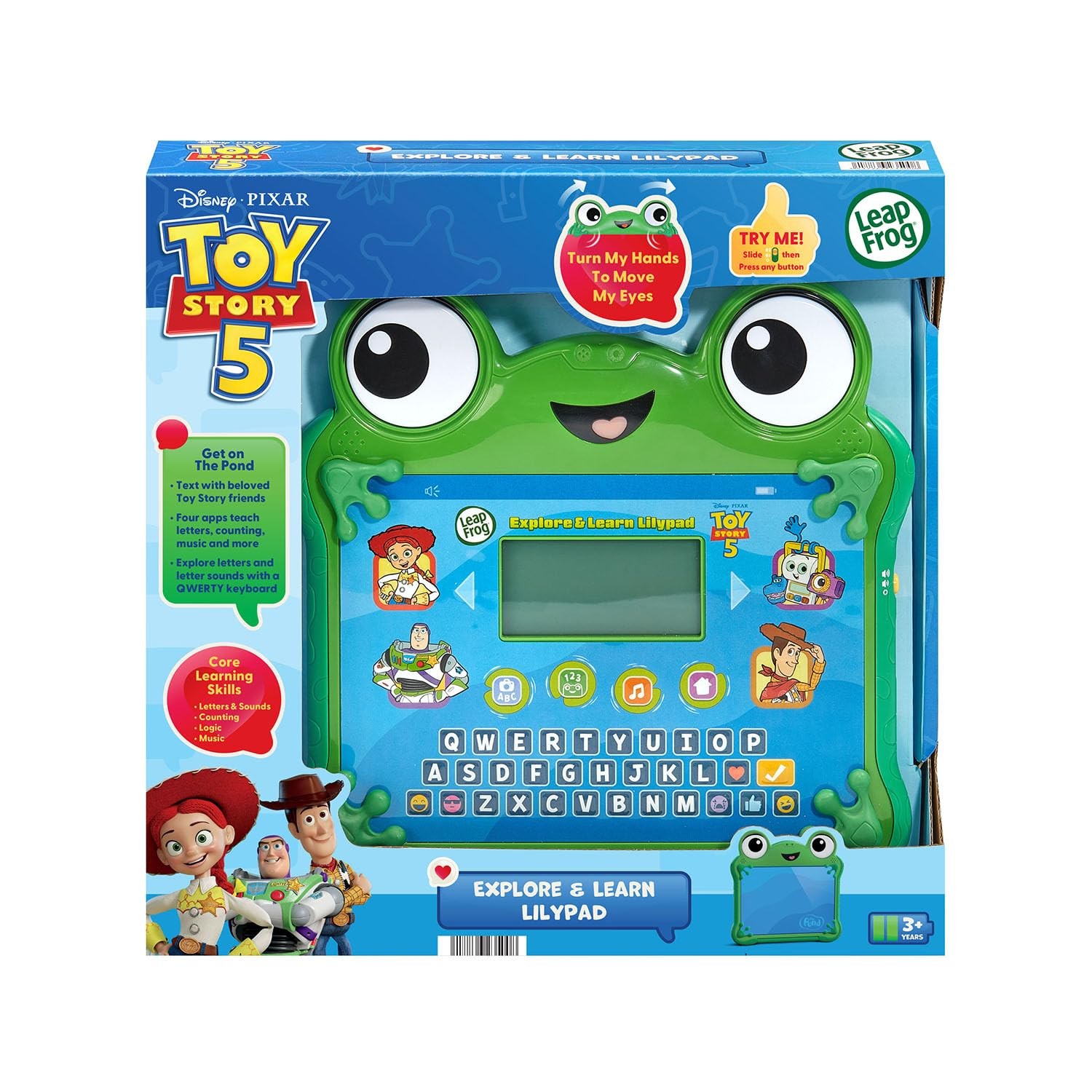 LeapFrog Disney and Pixar Toy Story 5 Explore 9.4″ x 9.3″ x 1.3″, Green
