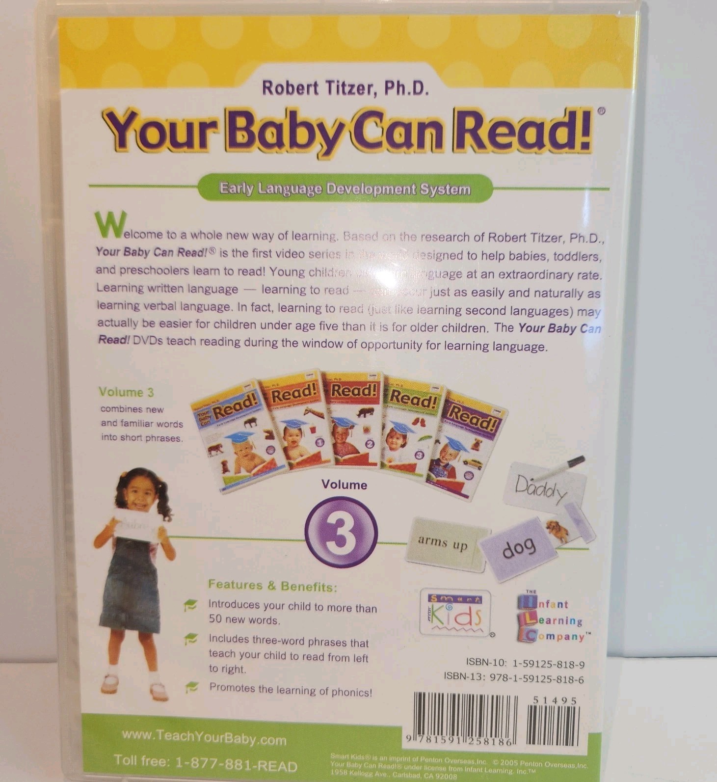 Your Baby Can Read Early Reading System Volumes 1,2 & 3 Plus Review Video