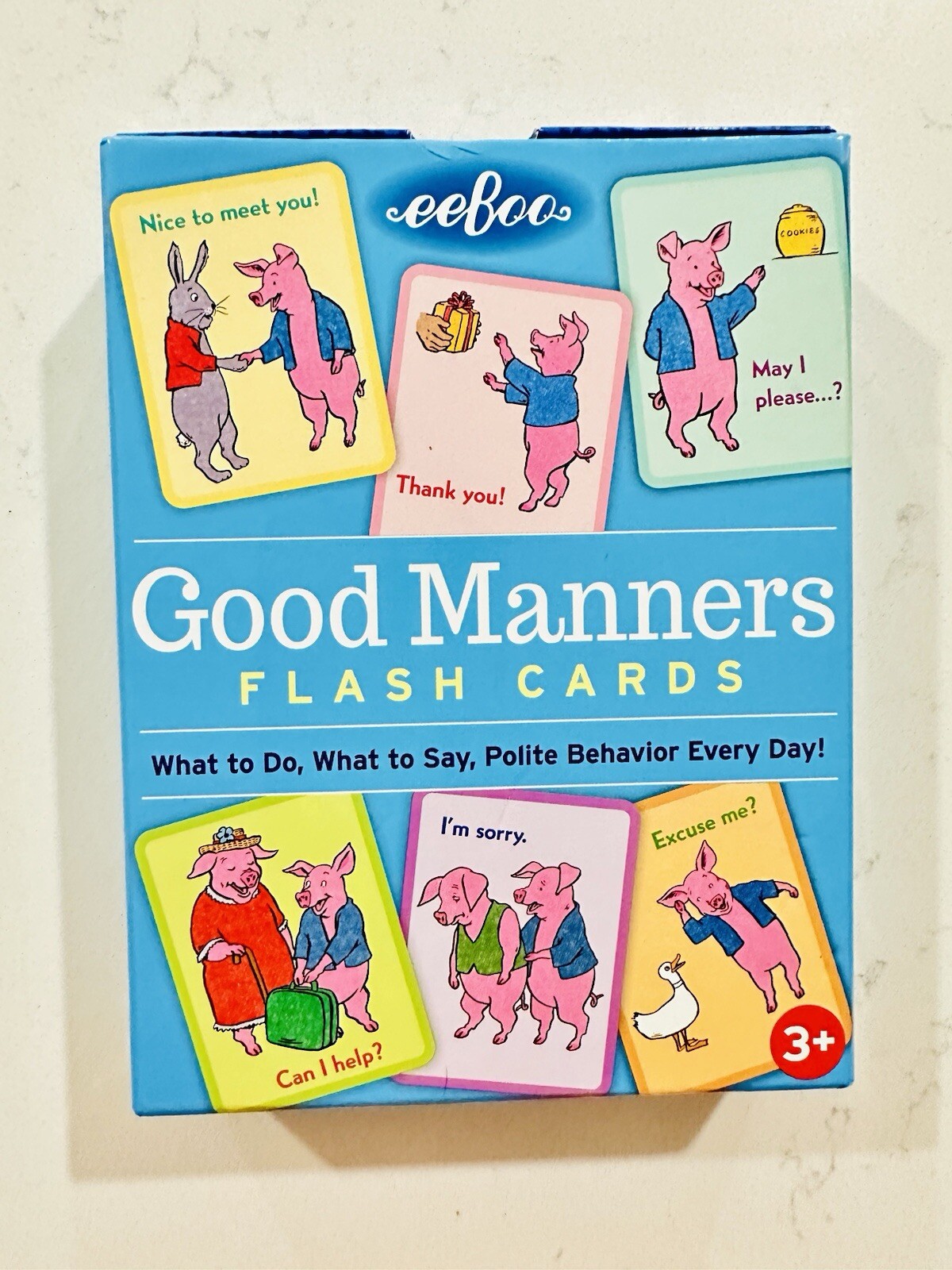 eeboo Good Manners Flash Cards What to Do, What to Say, Polite Behavior Everyday