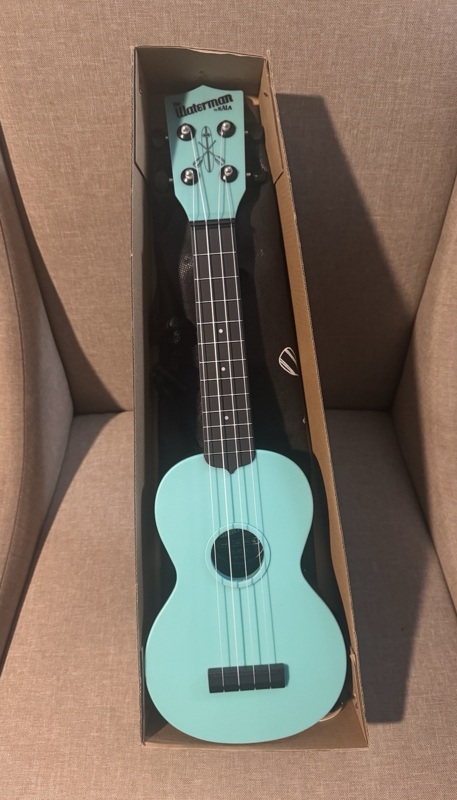 Kala Waterman Glow in the Dark Blue Ukulele 4-String Standard Body