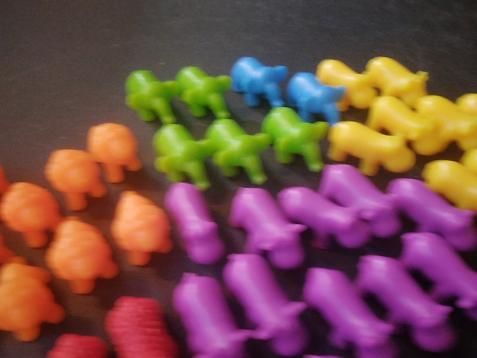Large Lot 56 Colorful Animals Rubber Plastic Toys Cupcake Toppers