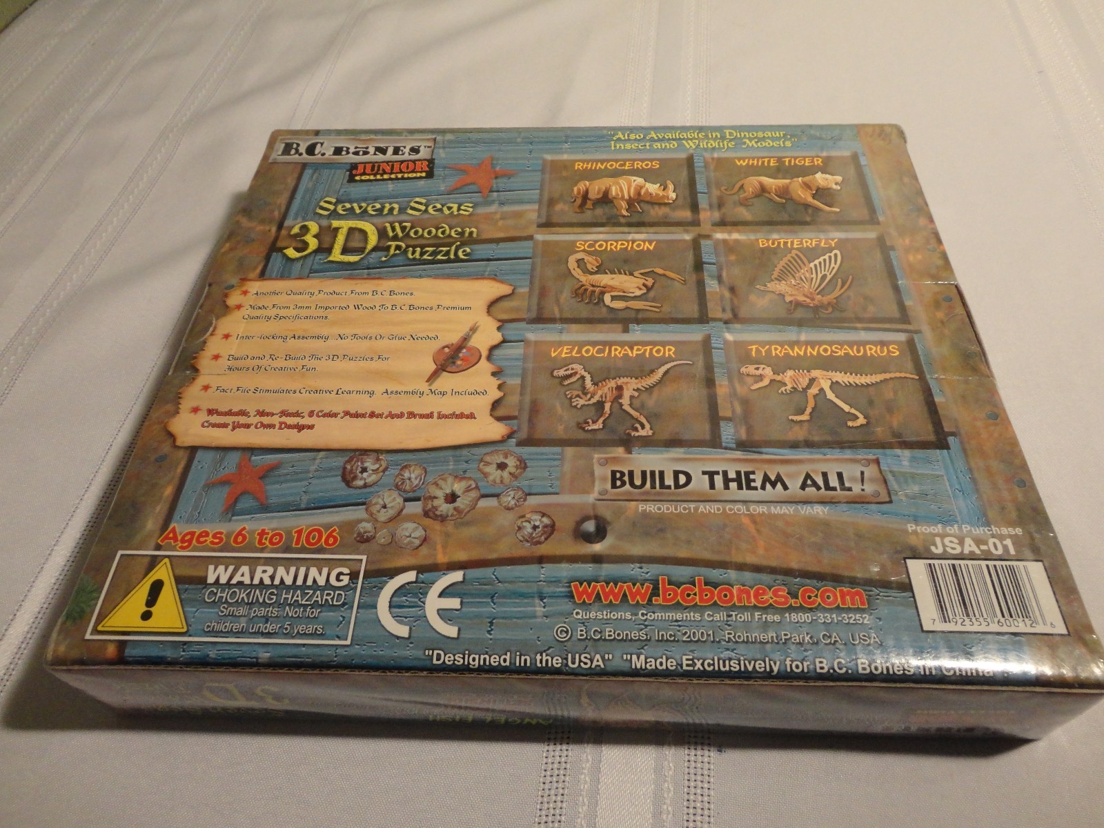 B.C. Bones Junior Collection 7 Seas 3-D Angel Fish Wooden Puzzle – NIB