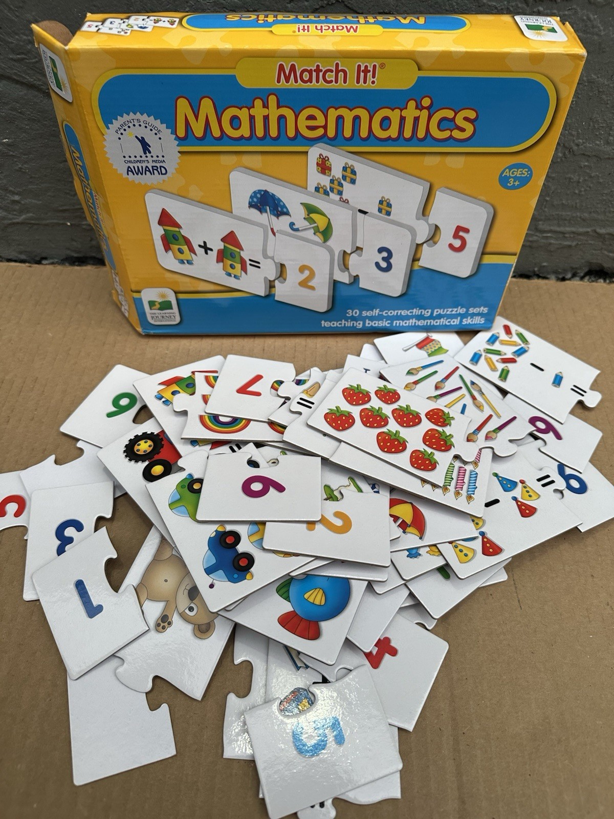 Match It Mathematics Puzzle Game Kids Learning Numbers Counting Complete Set