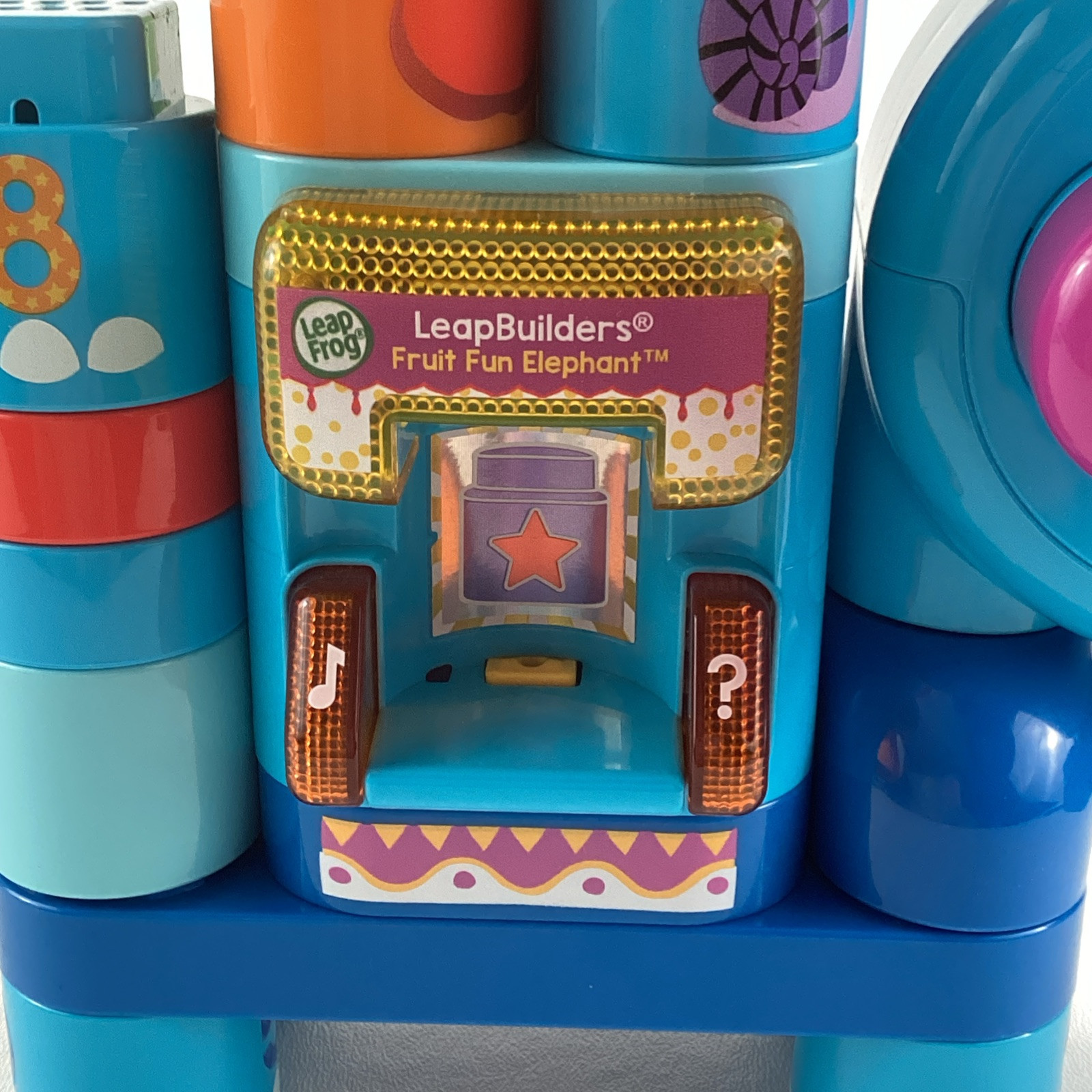 Leap Frog Leap Builders Fruit Fun Elephant Playset Sounds Phrases Learning Toy