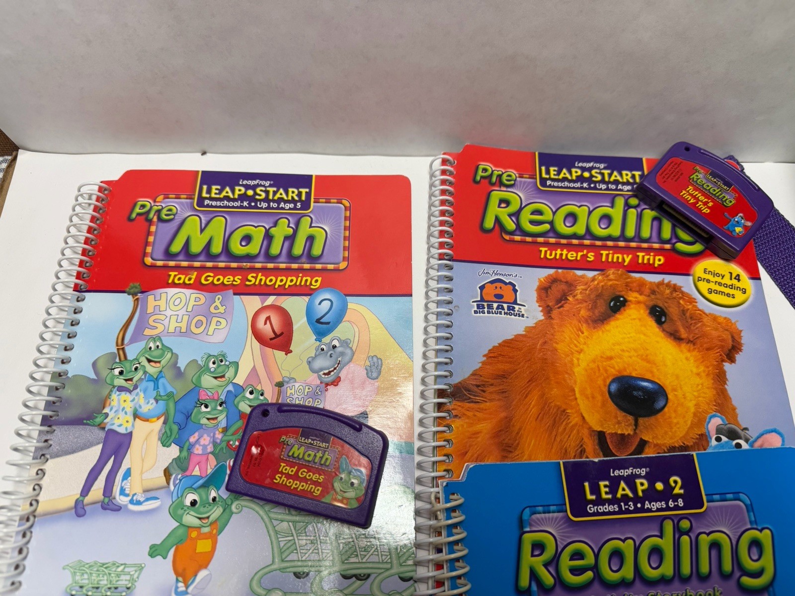 2001 LEAP FROG LEAP PAD LEARNING SYSTEM 7 BOOKS & 6 GAMES & BACKPACK