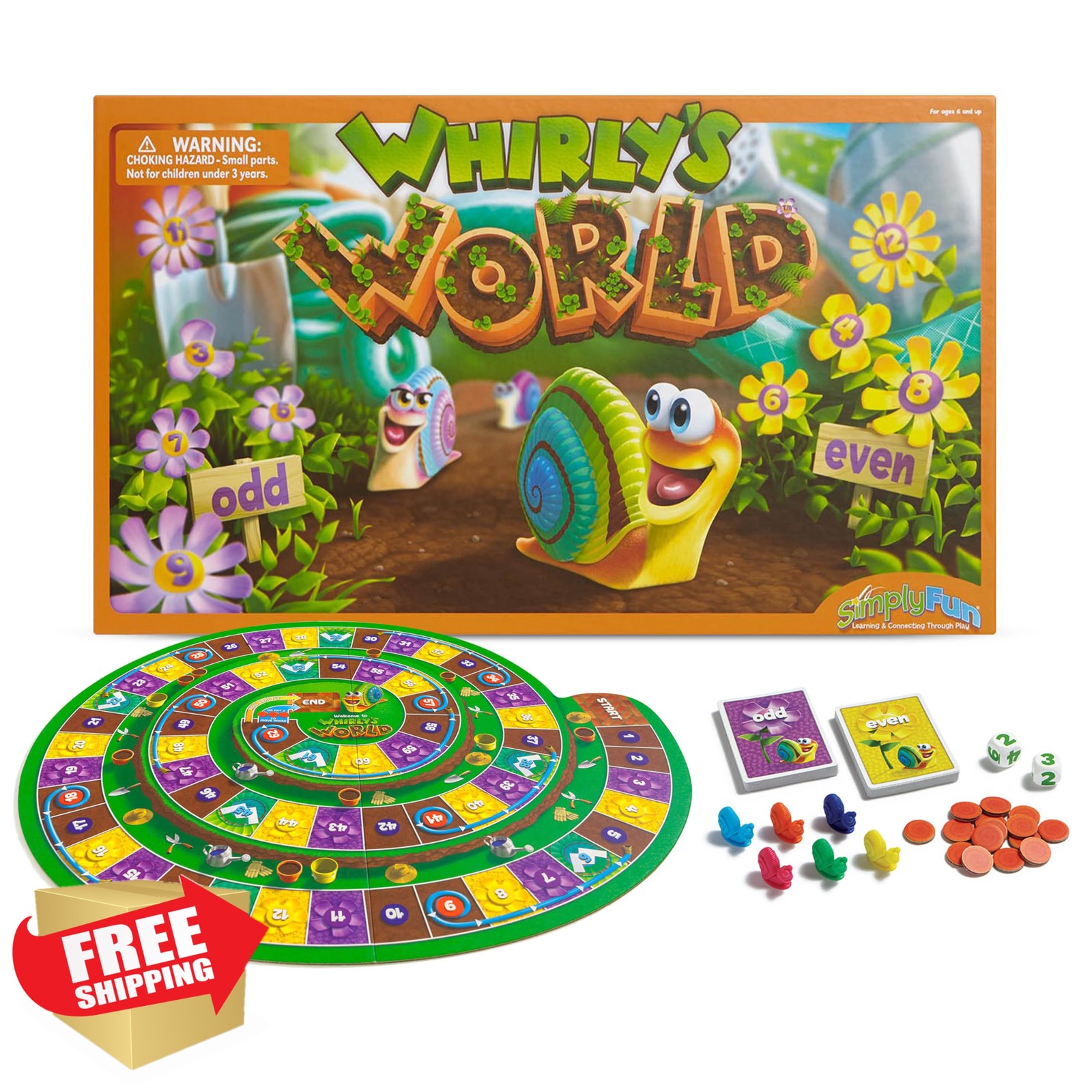 SimplyFun Whirly’s World Math Game Ages 6+