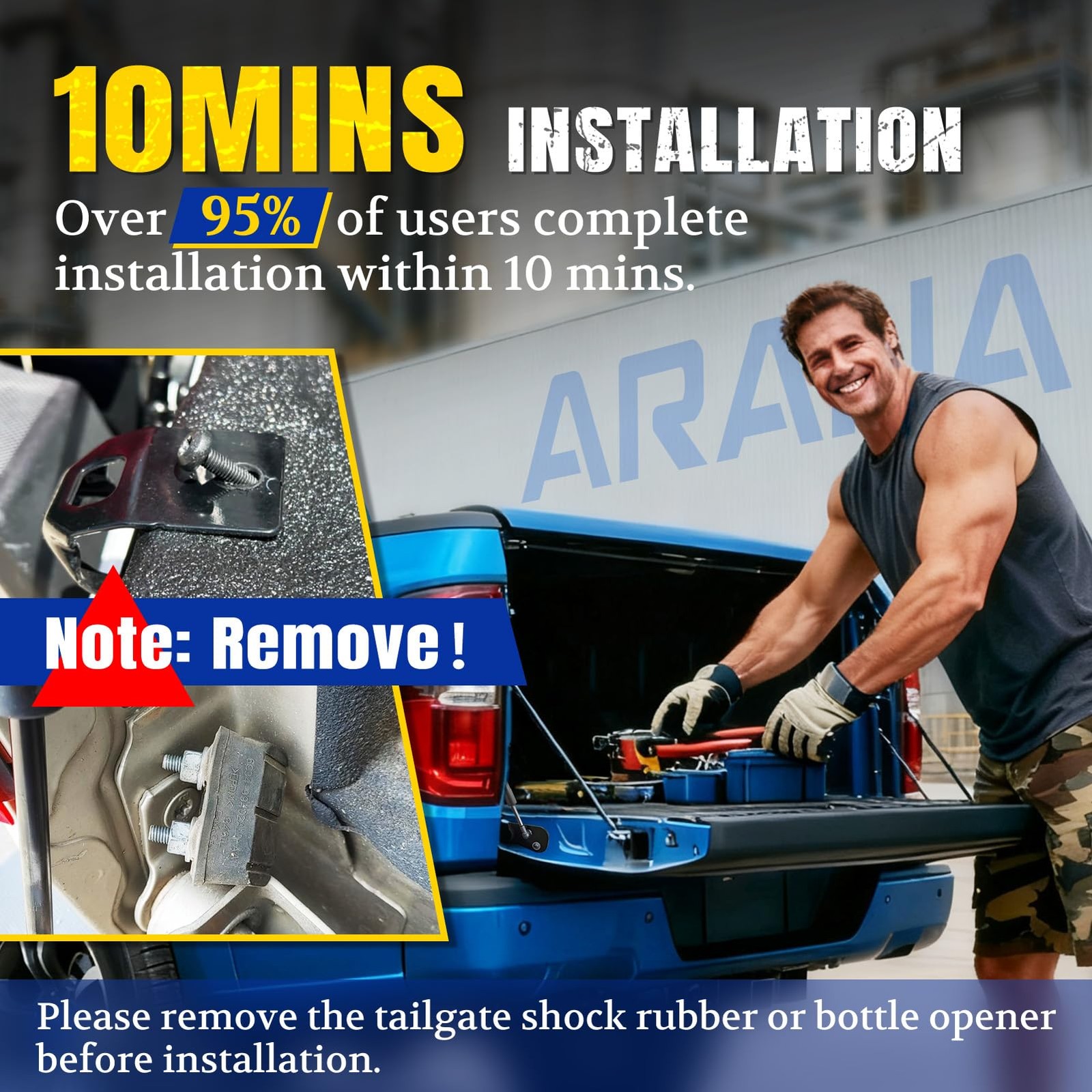 ARANA Tailgate Assist Shock for Toyota Tundra, 2007-2021 Tundra Tail Gate…