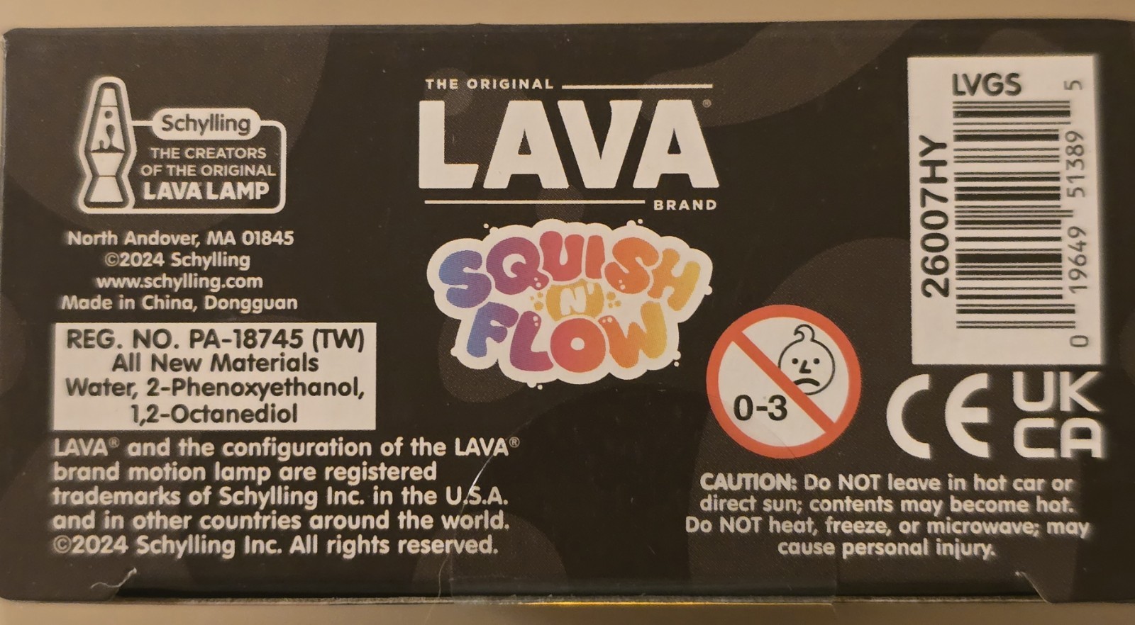 New SEALED Authentic Schylling Needoh Lava Lamp Squish N Flow Toy Orange Purple