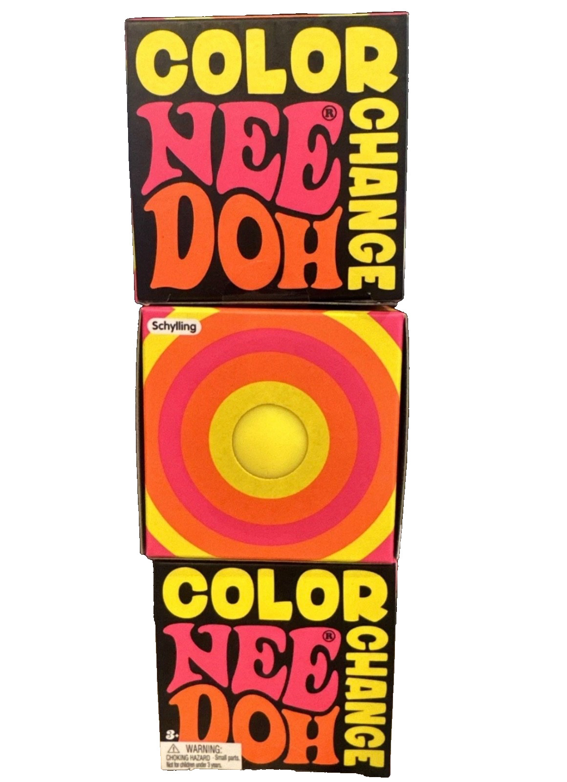 AUTH Schylling NeeDoh Color Change Squeeze Ball Stress Reliever Blue Pink Yellow